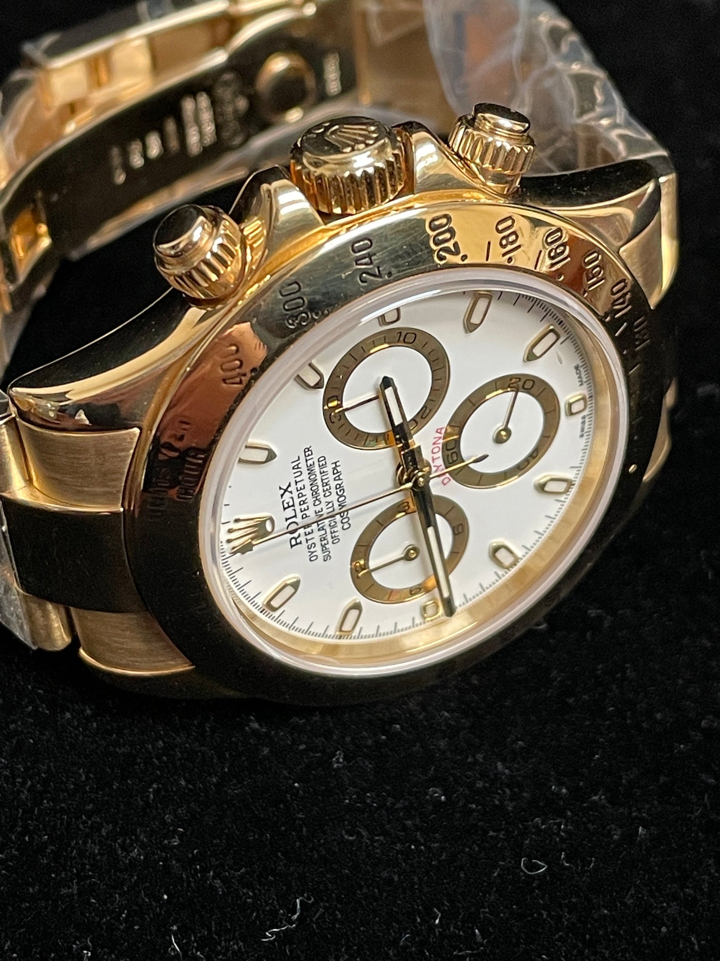 2002 Rolex Daytona 116528 White Dial 18kt Yellow Gold Oyster No Papers 40mm