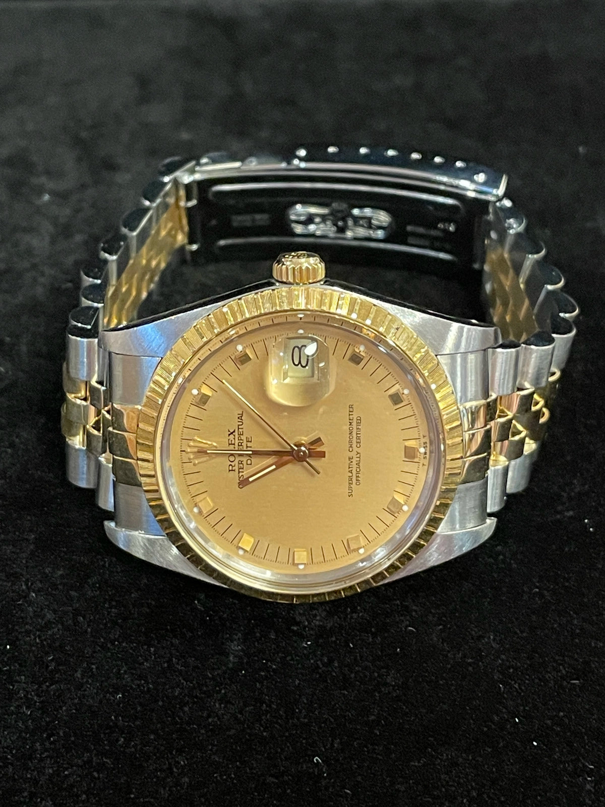 1988 Rolex Date 15053 Mazda Award Watch Champagne Dial TT Jubilee No Papers 34mm