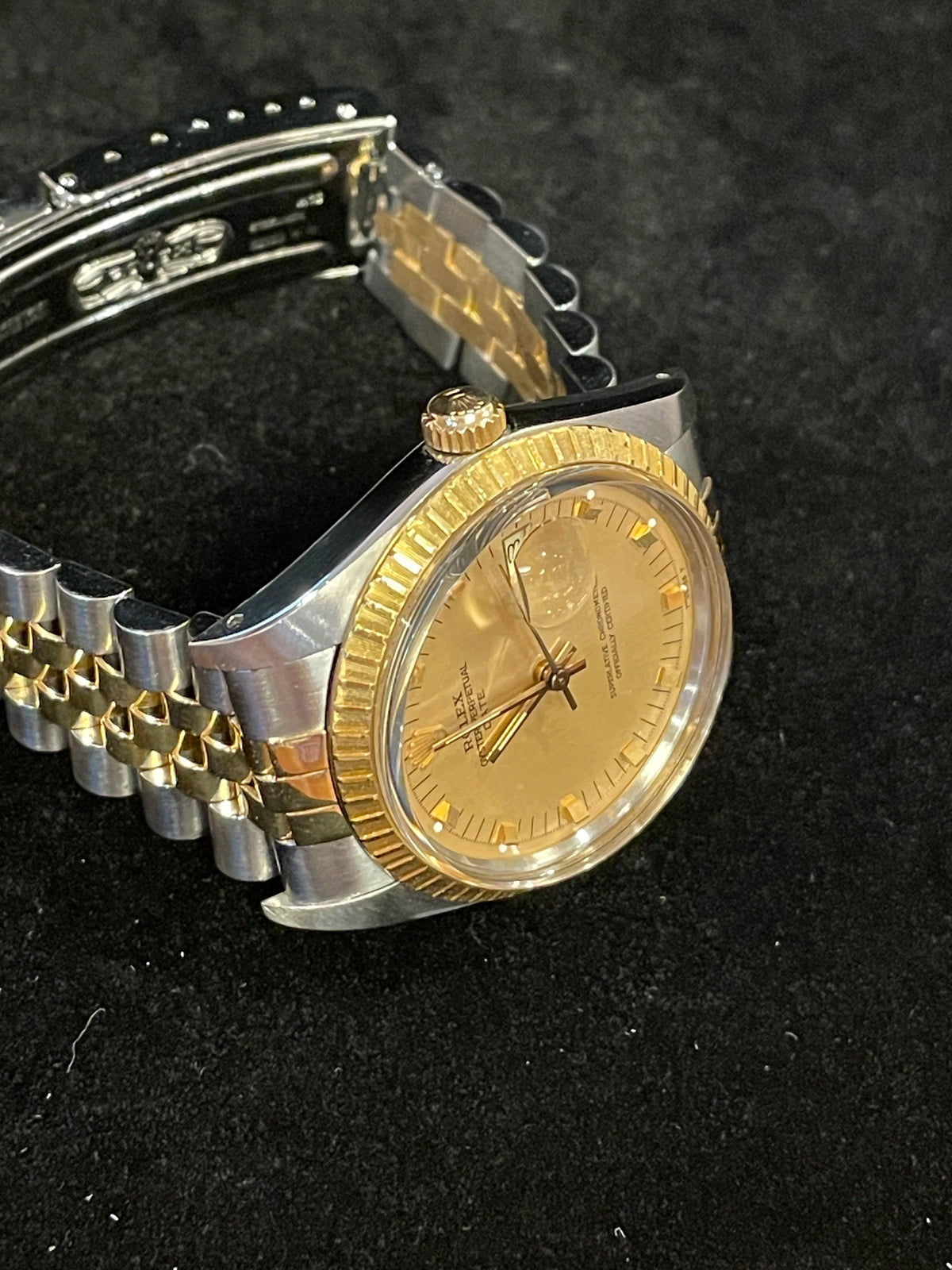 1988 Rolex Date 15053 Mazda Award Watch Champagne Dial TT Jubilee No Papers 34mm