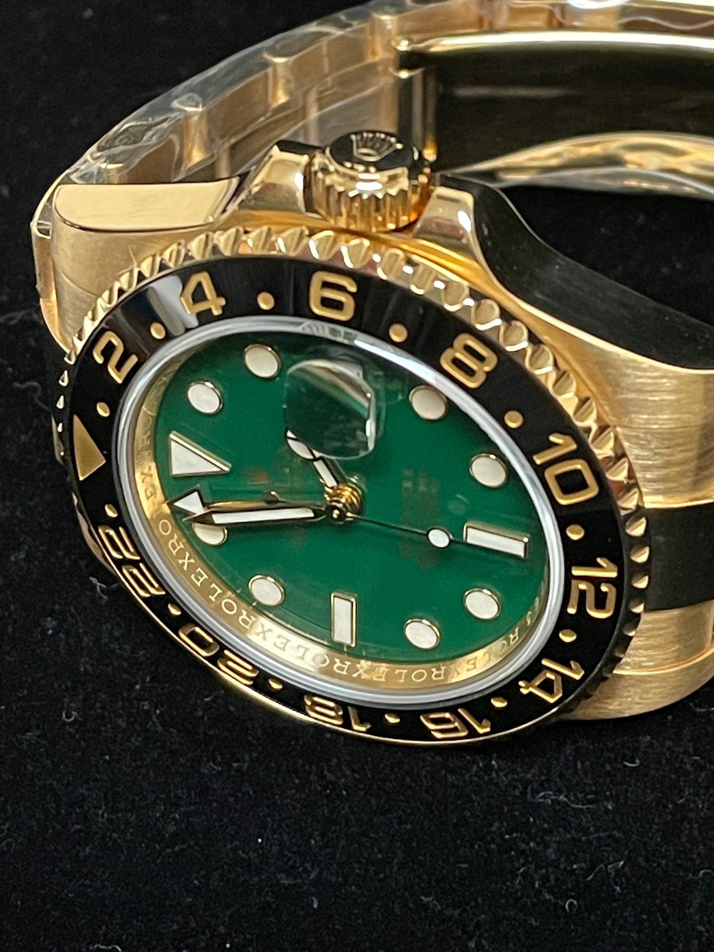 2015 Rolex GMT-Master II 116718 Green Money Dial 18kt YG Oyster No Papers 40mm