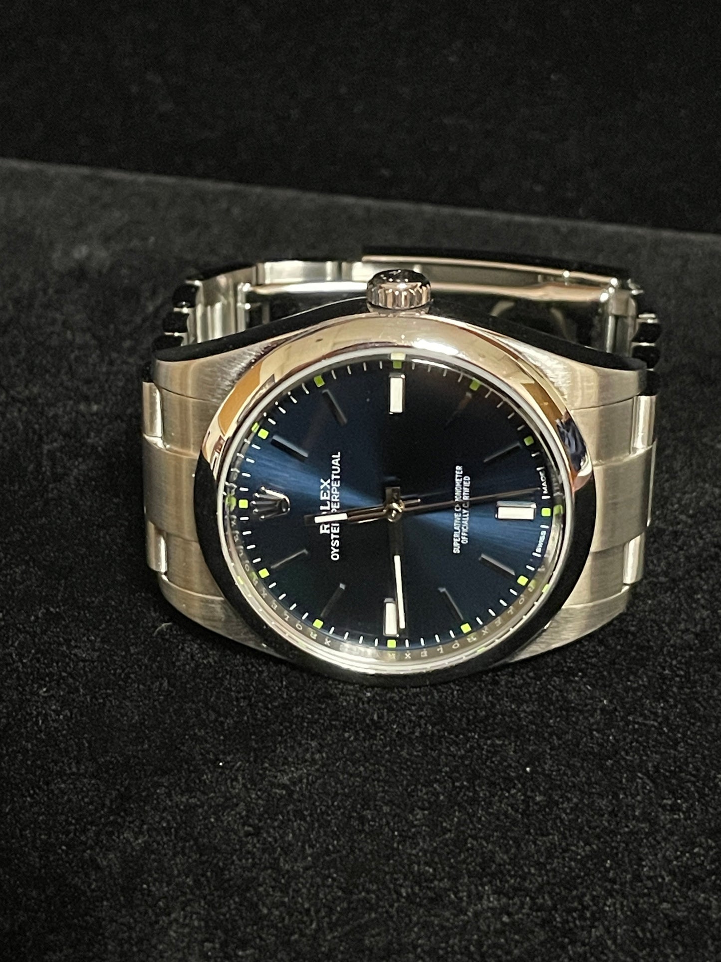 2016 Rolex Oyster Perpetual 114300 Blue Dial SS Oyster No Papers 39mm