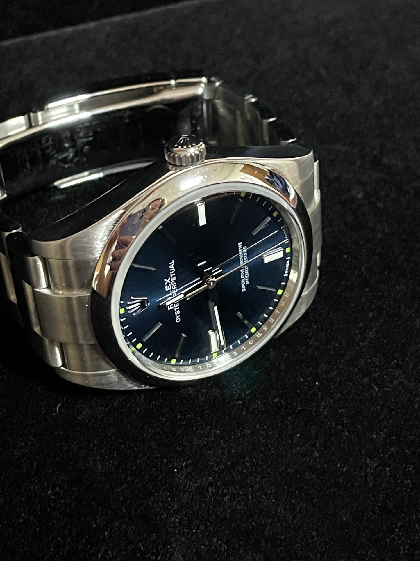 2016 Rolex Oyster Perpetual 114300 Blue Dial SS Oyster No Papers 39mm