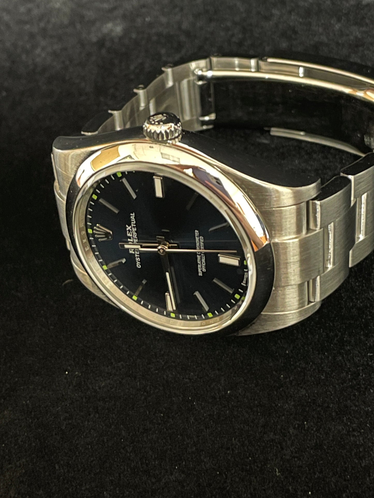 2016 Rolex Oyster Perpetual 114300 Blue Dial SS Oyster No Papers 39mm