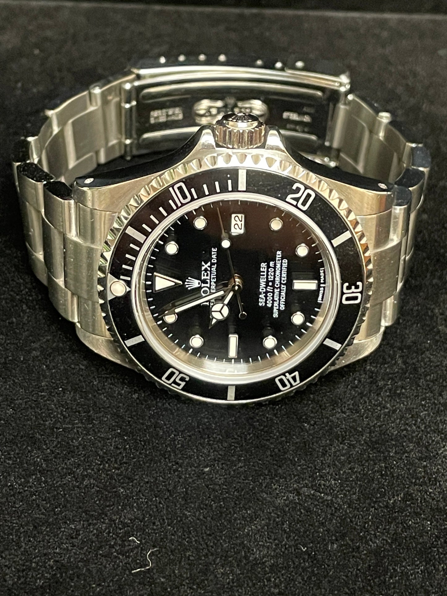2000 Rolex Sea-Dweller 16600 Black Dial SS Oyster With Papers 40mm