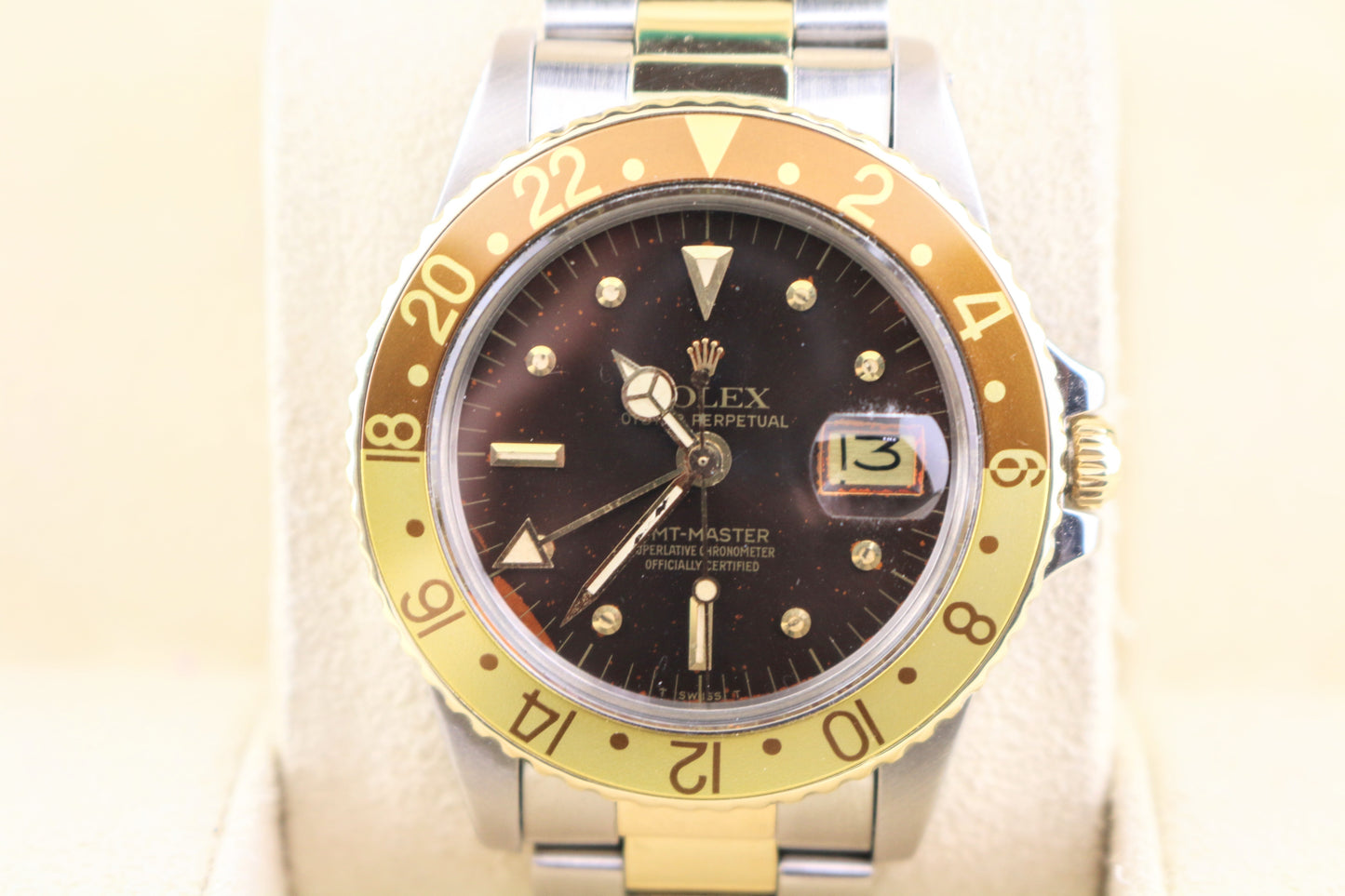 1979 Rolex GMT-Master Root Beer 1675 Brown Nipple Dial TT Oyster No Papers 40mm