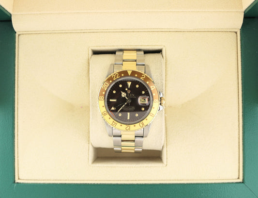 1979 Rolex GMT-Master Root Beer 1675 Brown Nipple Dial TT Oyster No Papers 40mm