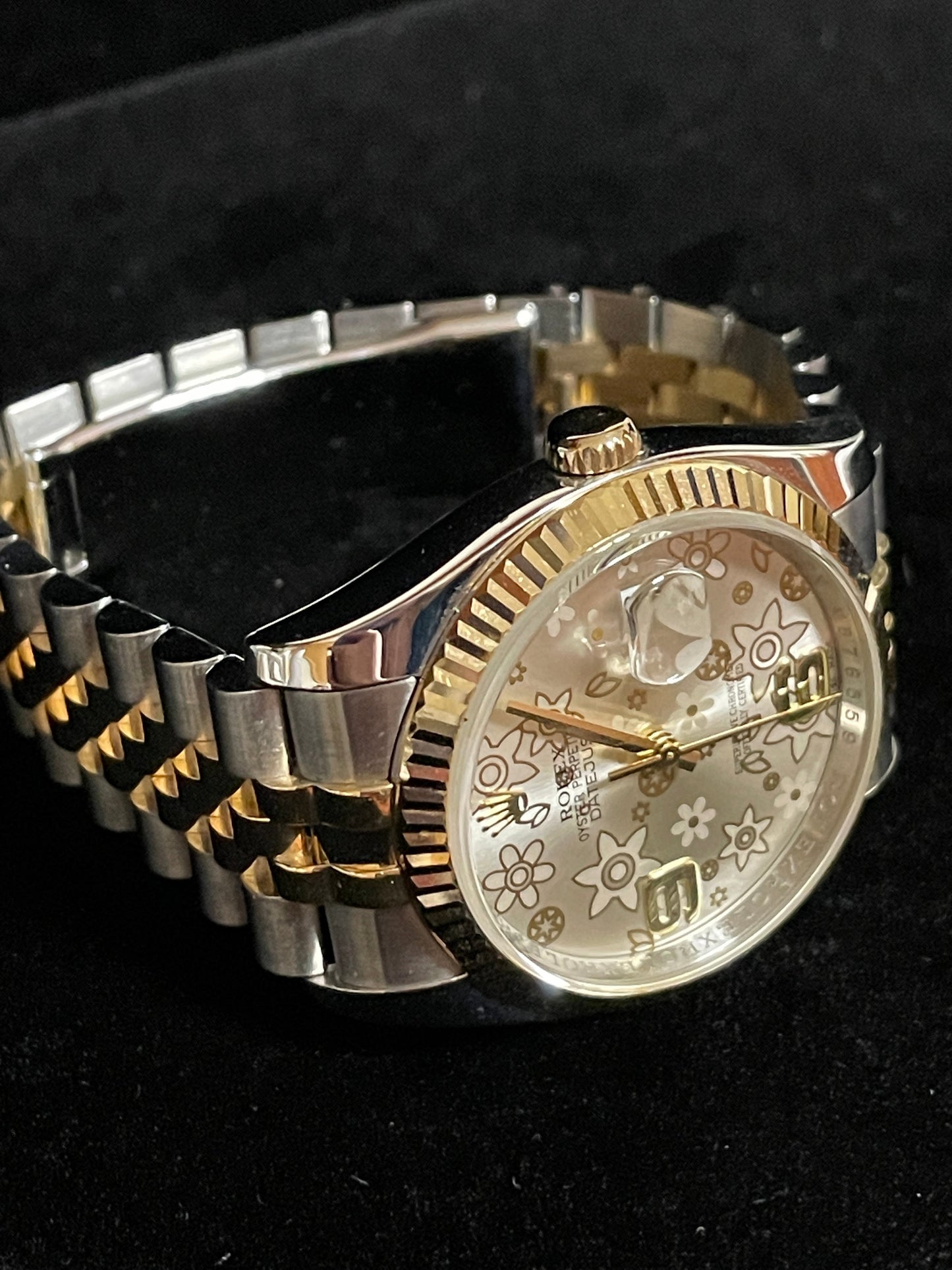 2008 Rolex Datejust 116233 Silver Floral Dial TT 18kt Jubilee No Papers 36mm