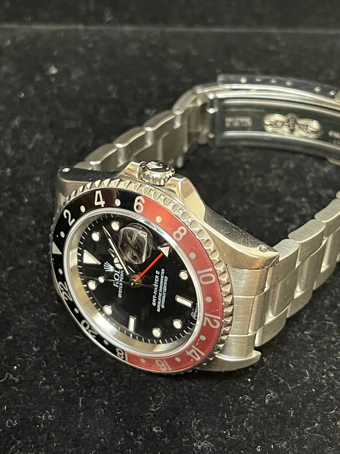1997 Rolex GMT Master II Coke 16710 Black Dial SS Oyster With Papers 40mm