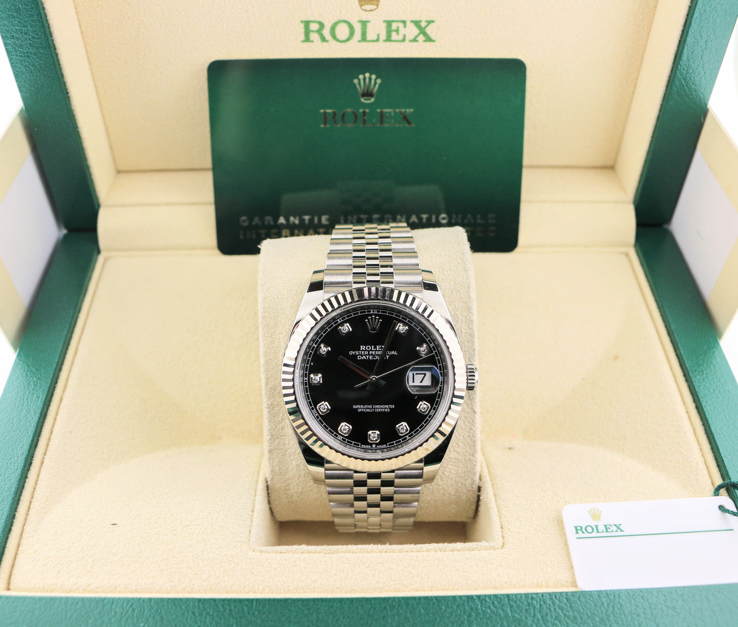 2024 Rolex Datejust 126334 Black Diamond Dial SS Jubilee With Papers 41mm