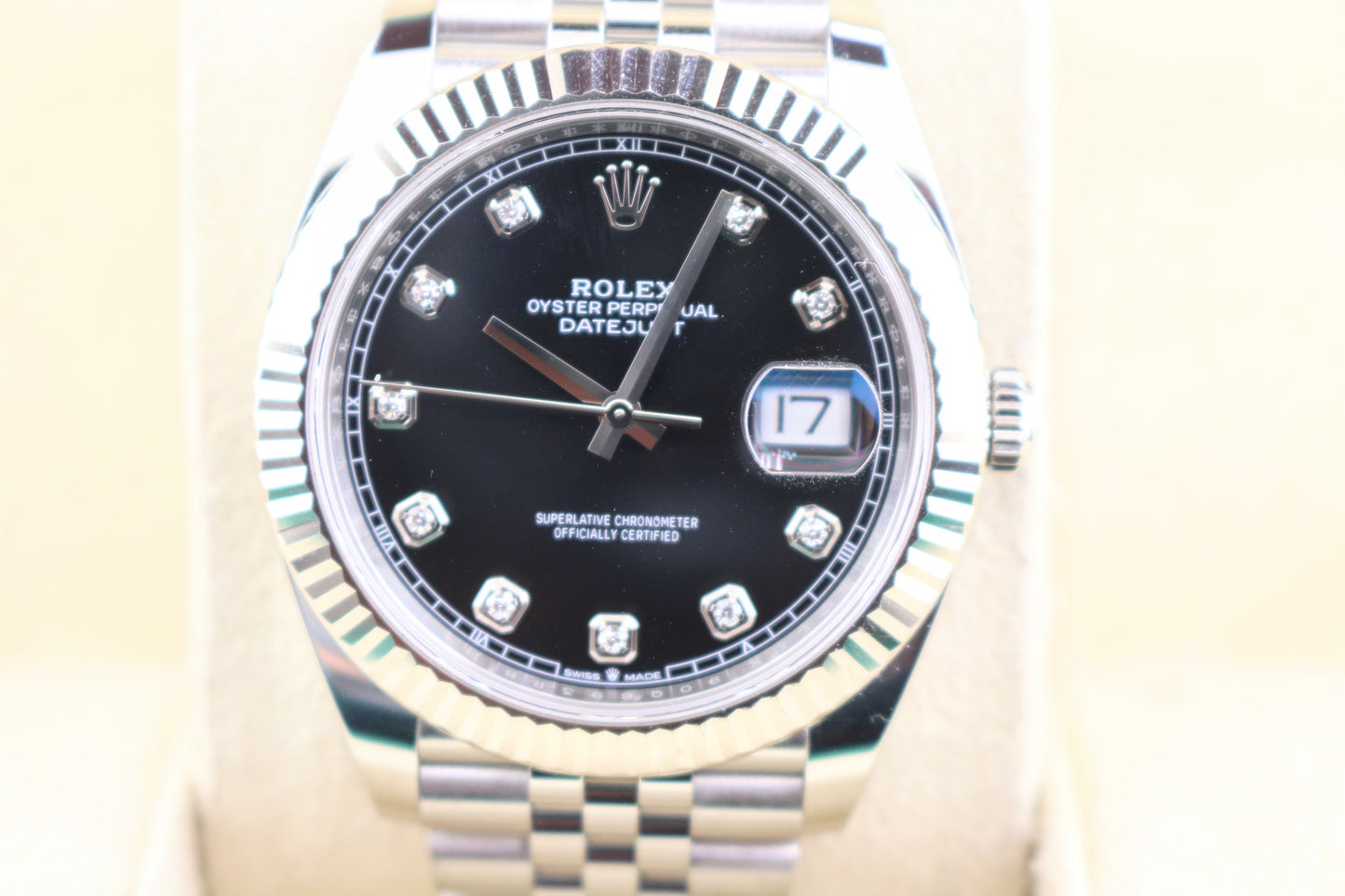 2024 Rolex Datejust 126334 Black Diamond Dial SS Jubilee With Papers 41mm