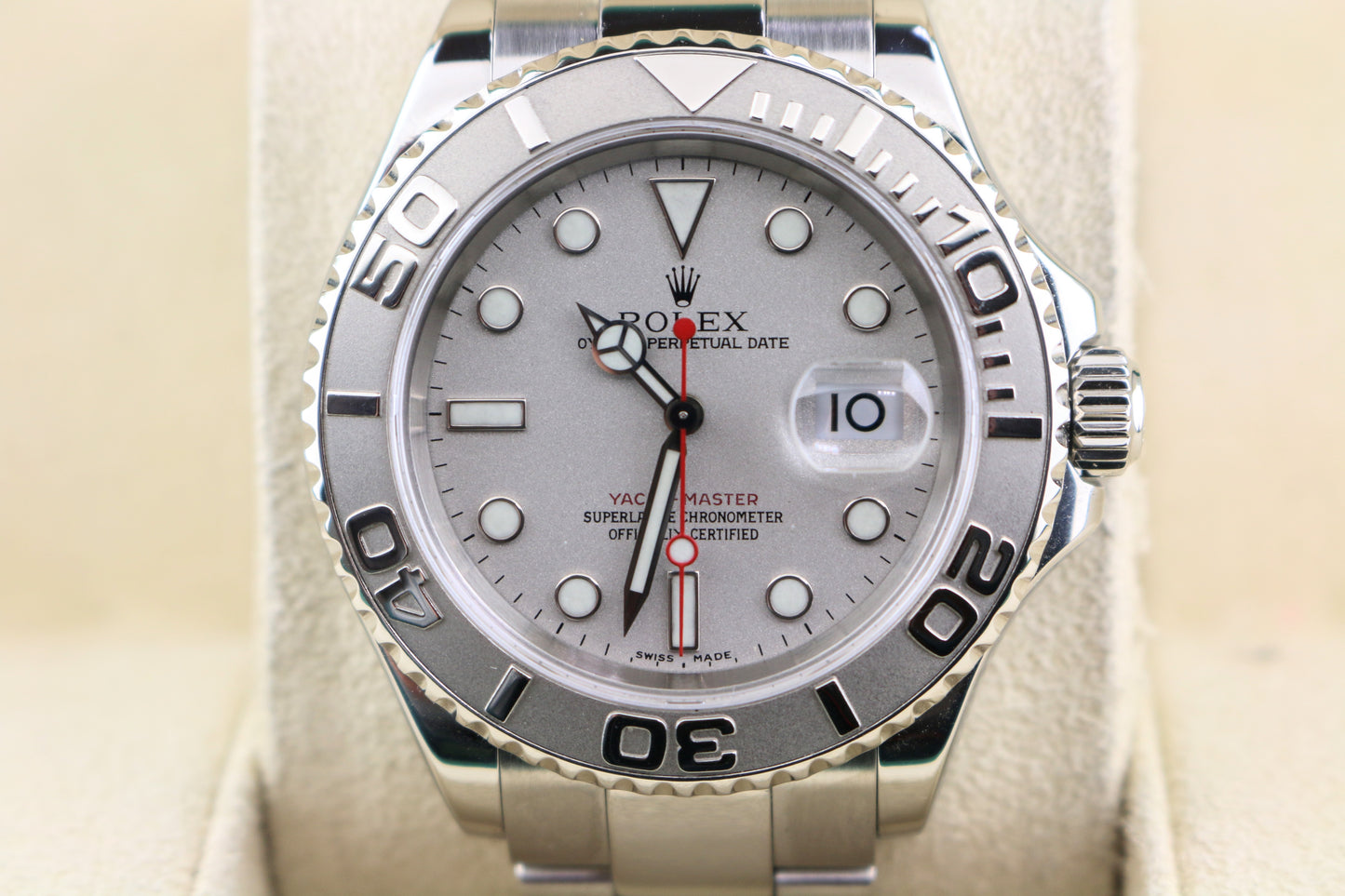 2004 Rolex Yacht-Master 16622 Platinum Dial SS Oyster No Papers 40mm