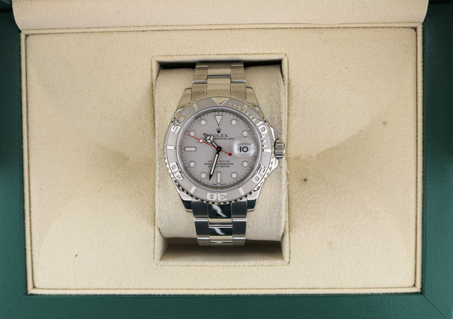 2004 Rolex Yacht-Master 16622 Platinum Dial SS Oyster No Papers 40mm