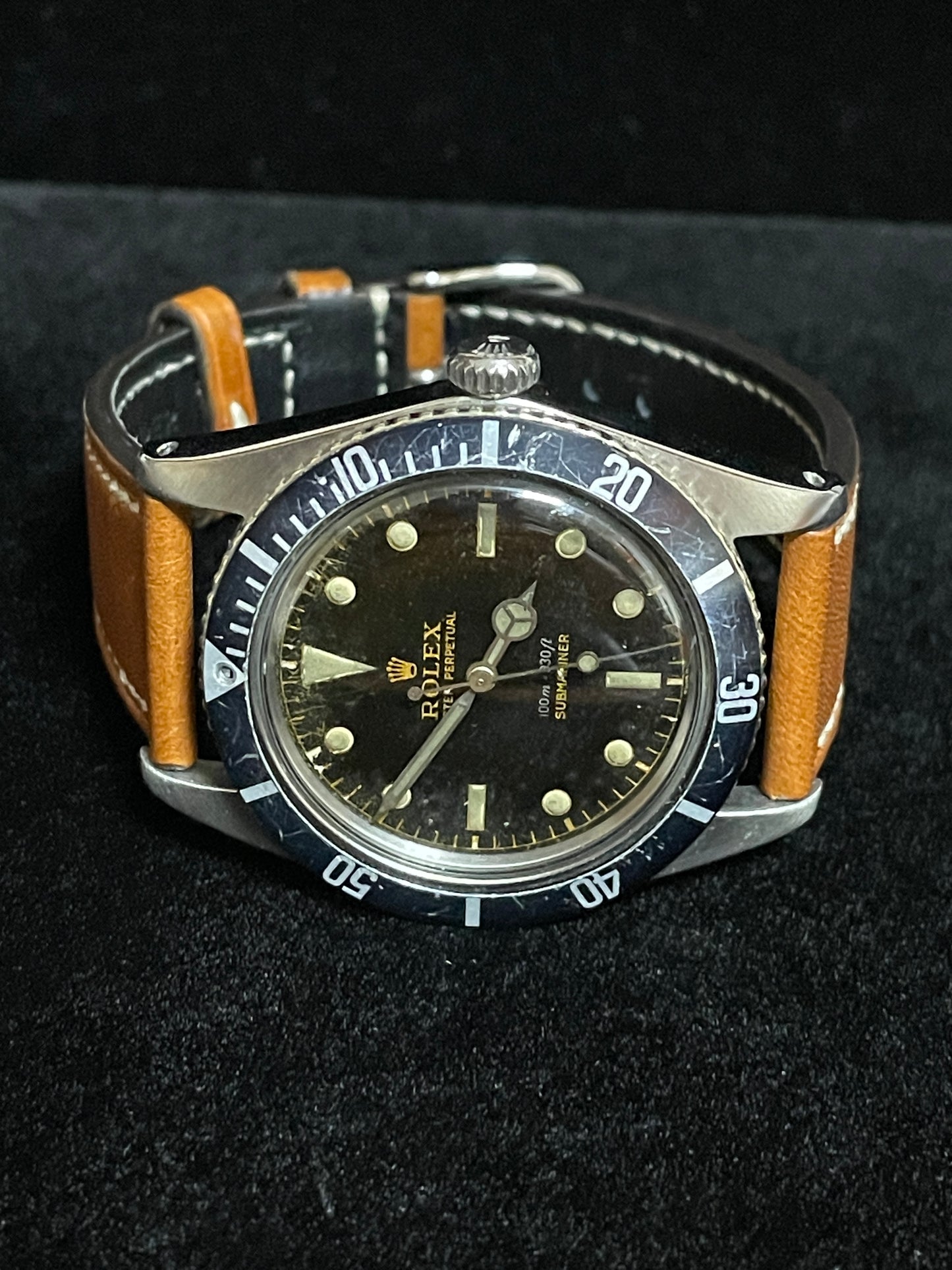 1958 Rolex Submariner 5508 James Bond Tropical Gilt Dial Meters First 40mm