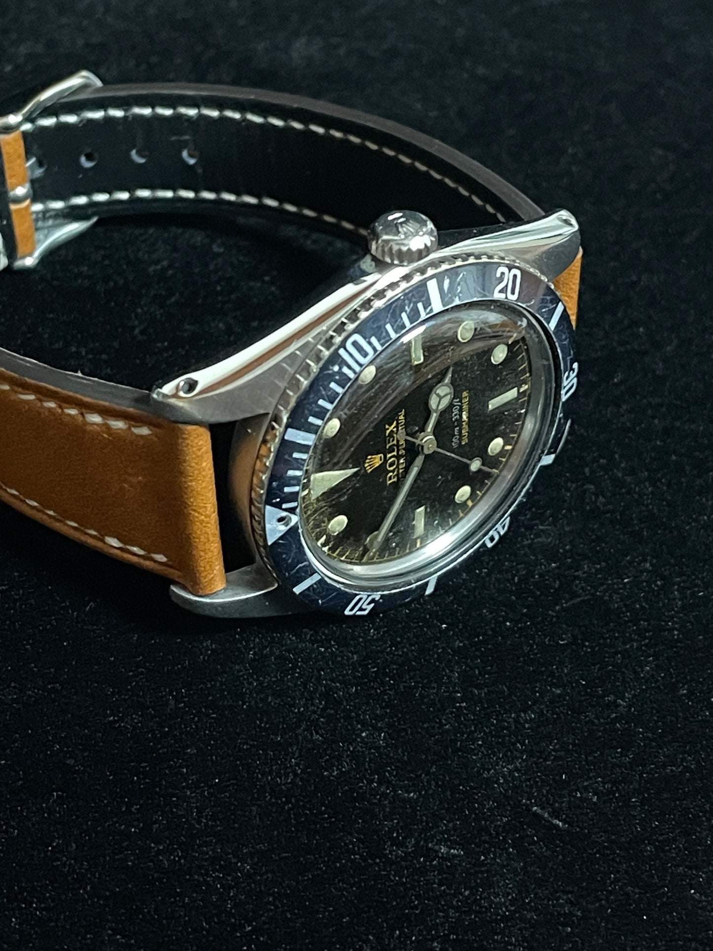 1958 Rolex Submariner 5508 James Bond Tropical Gilt Dial Meters First 40mm