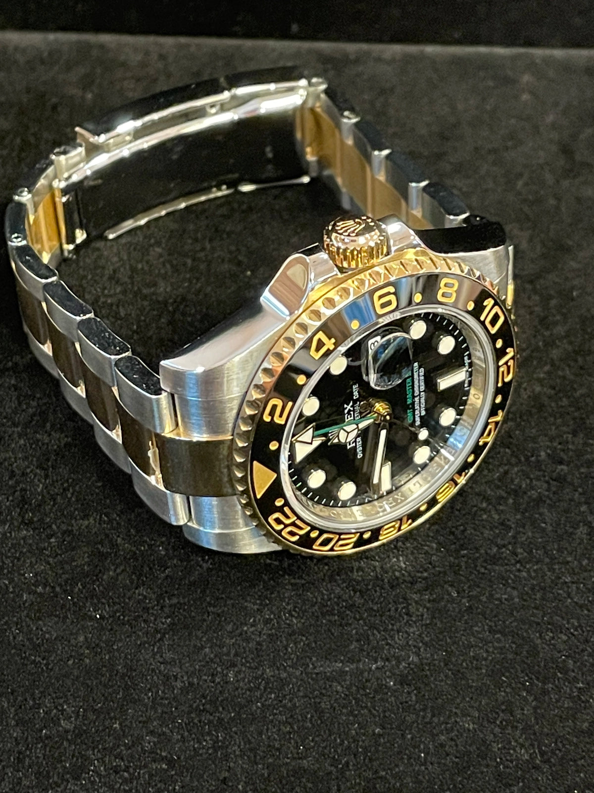 2011 Rolex GMT-Master II 116713 Black Dial TT 18kt Oyster With Papers 40mm