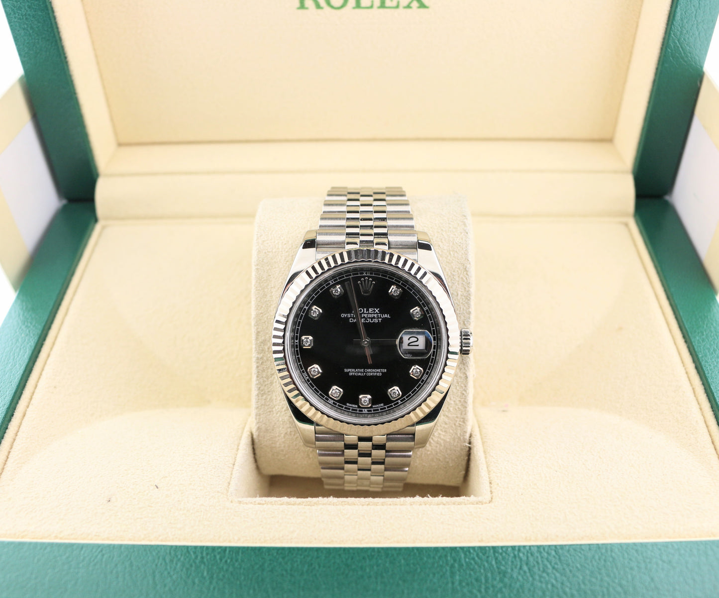 2018 Rolex Datejust 126334 Black Diamond Dial SS Jubilee No Papers 41mm