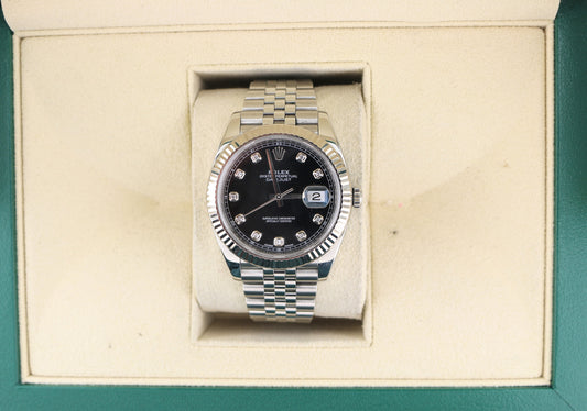 2018 Rolex Datejust 126334 Black Diamond Dial SS Jubilee No Papers 41mm