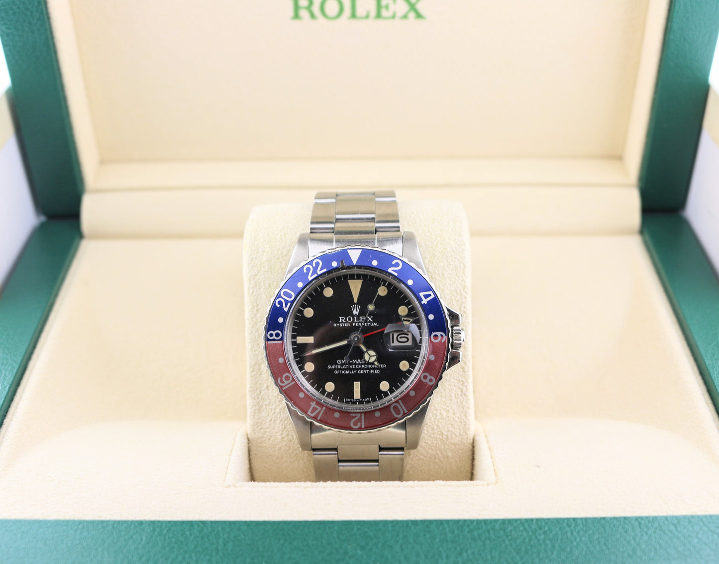1970 Rolex GMT-Master Pepsi 1675 Black MK1 Long E Dial SS Oyster No Papers 40mm