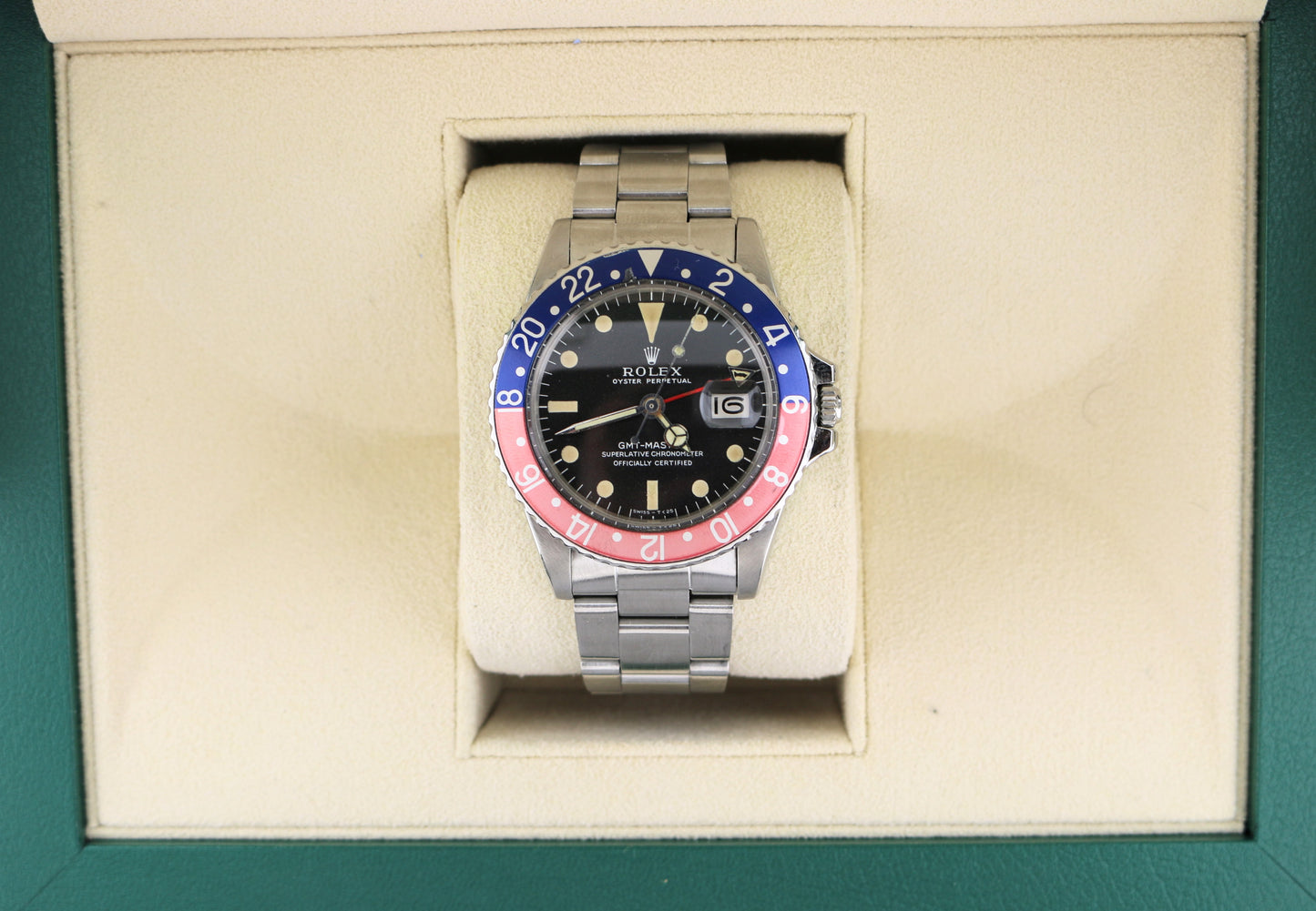 1970 Rolex GMT-Master Pepsi 1675 Black MK1 Long E Dial SS Oyster No Papers 40mm