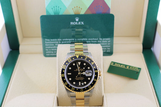 2005 Rolex Gmt-Master II 16713 Black Dial Two Tone Oyster W/B+P 40MM