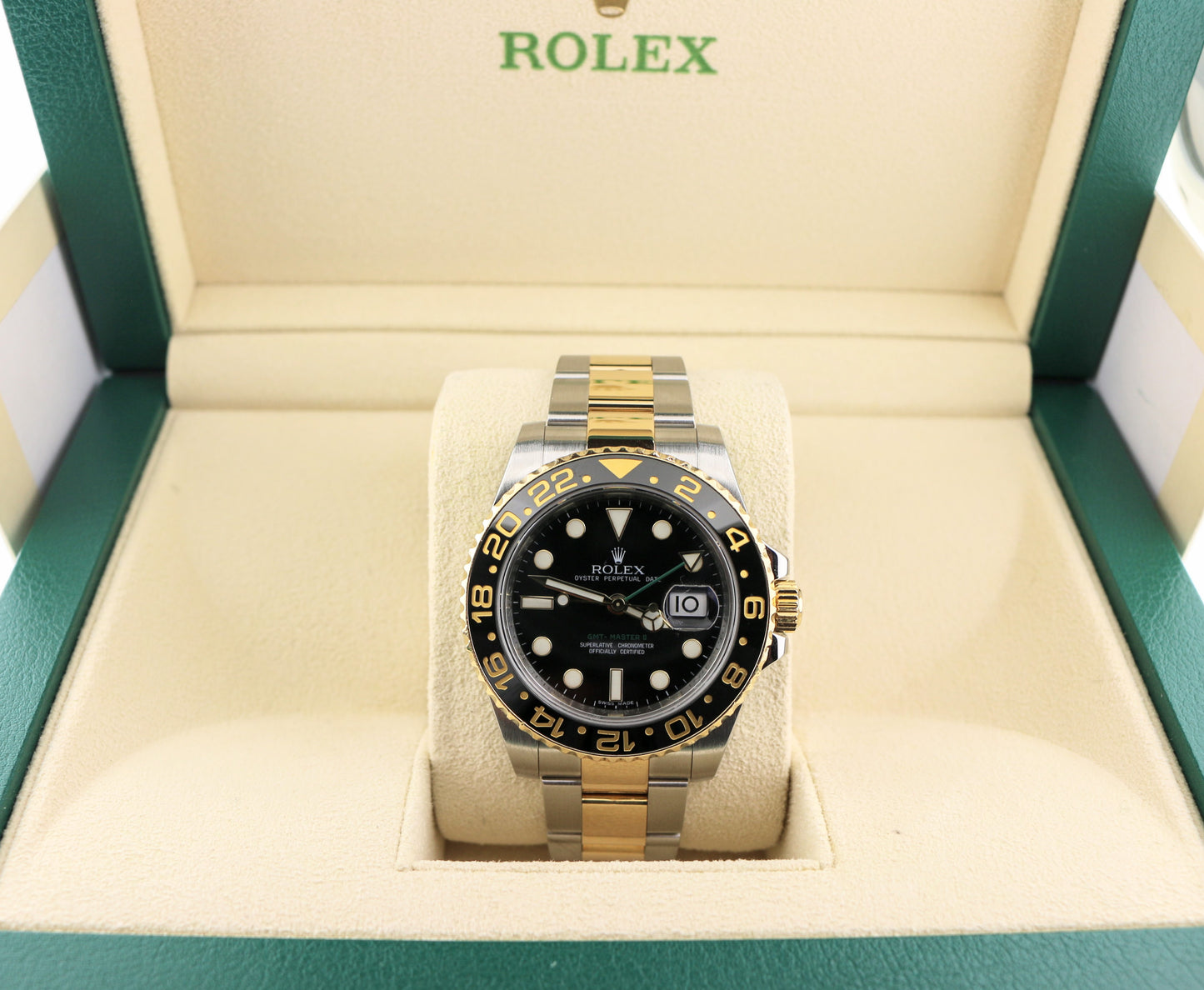 2009 Rolex GMT-Master II 116713 Black Dial TT 18kt Oyster No Papers 40mm