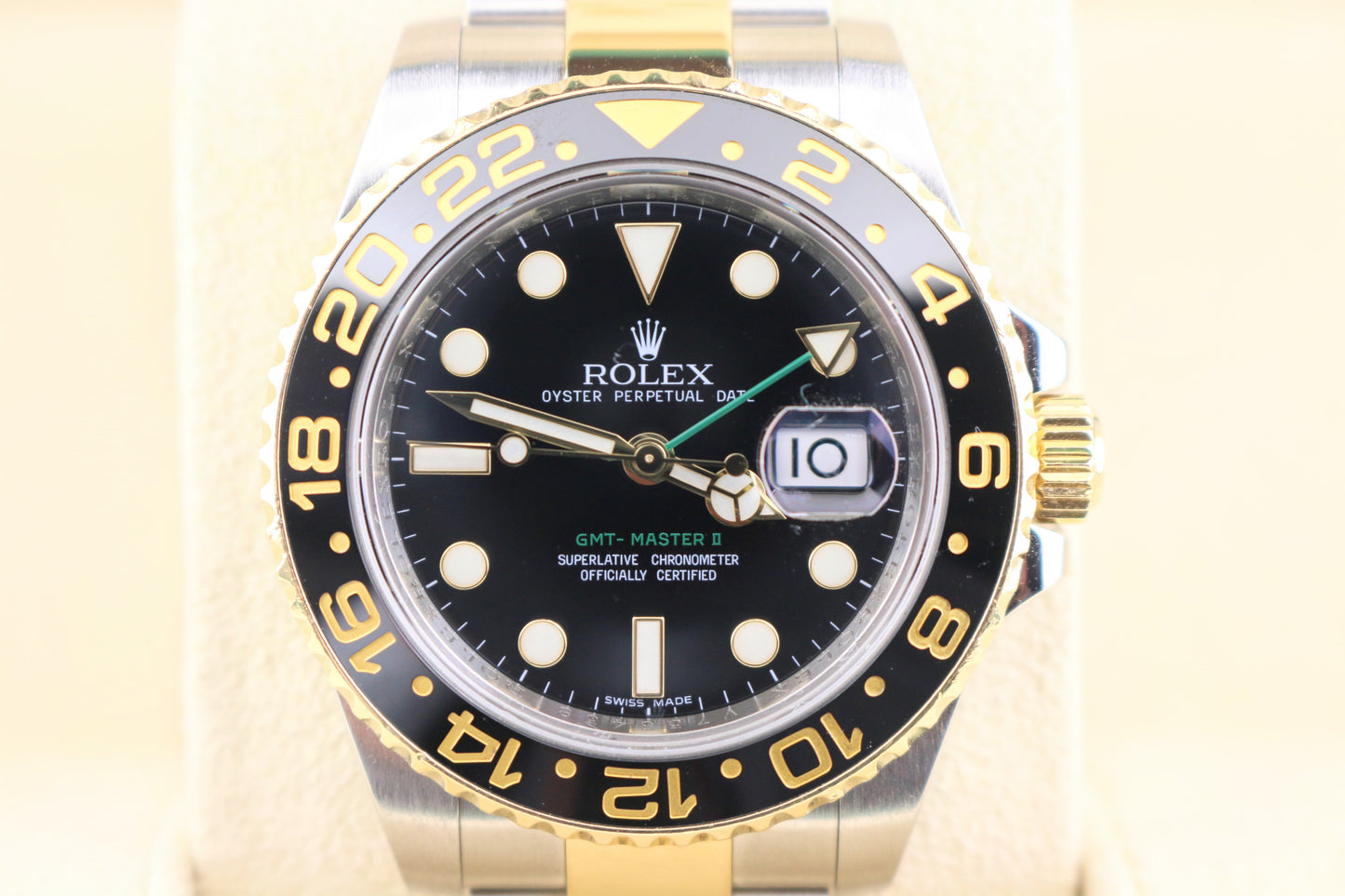 2009 Rolex GMT-Master II 116713 Black Dial TT 18kt Oyster No Papers 40mm