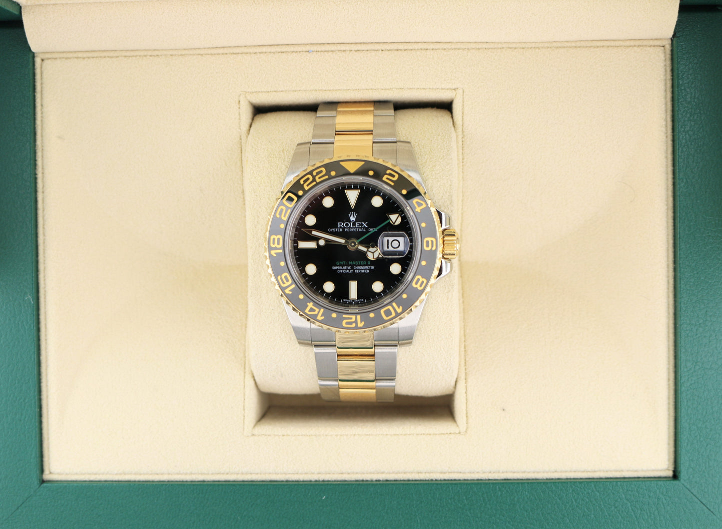 2009 Rolex GMT-Master II 116713 Black Dial TT 18kt Oyster No Papers 40mm
