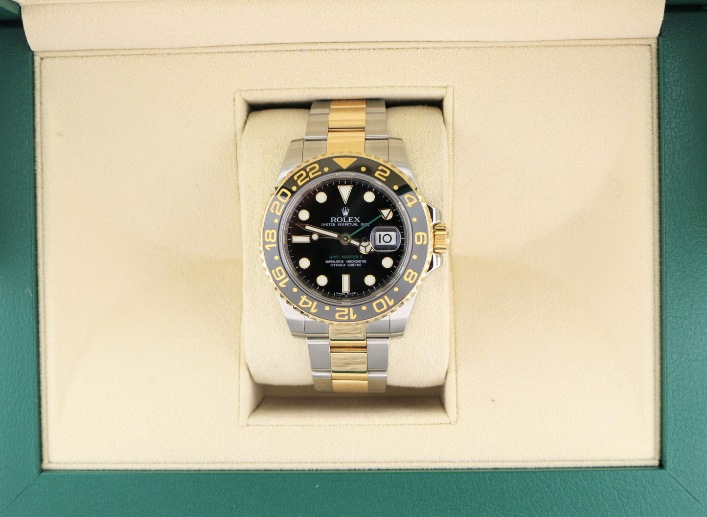 2009 Rolex GMT-Master II 116713 Black Dial TT 18kt Oyster No Papers 40mm