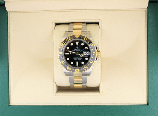 2009 Rolex GMT-Master II 116713 Black Dial TT 18kt Oyster No Papers 40mm