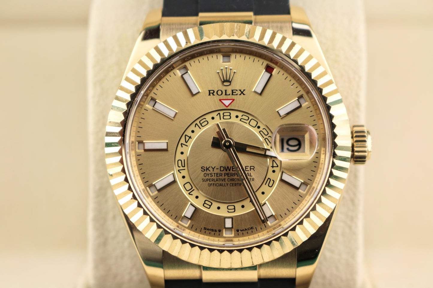 OH 2025 Rolex Sky-Dweller 336238 Champagne Dial 18kt OysterFlex No Papers 42mm