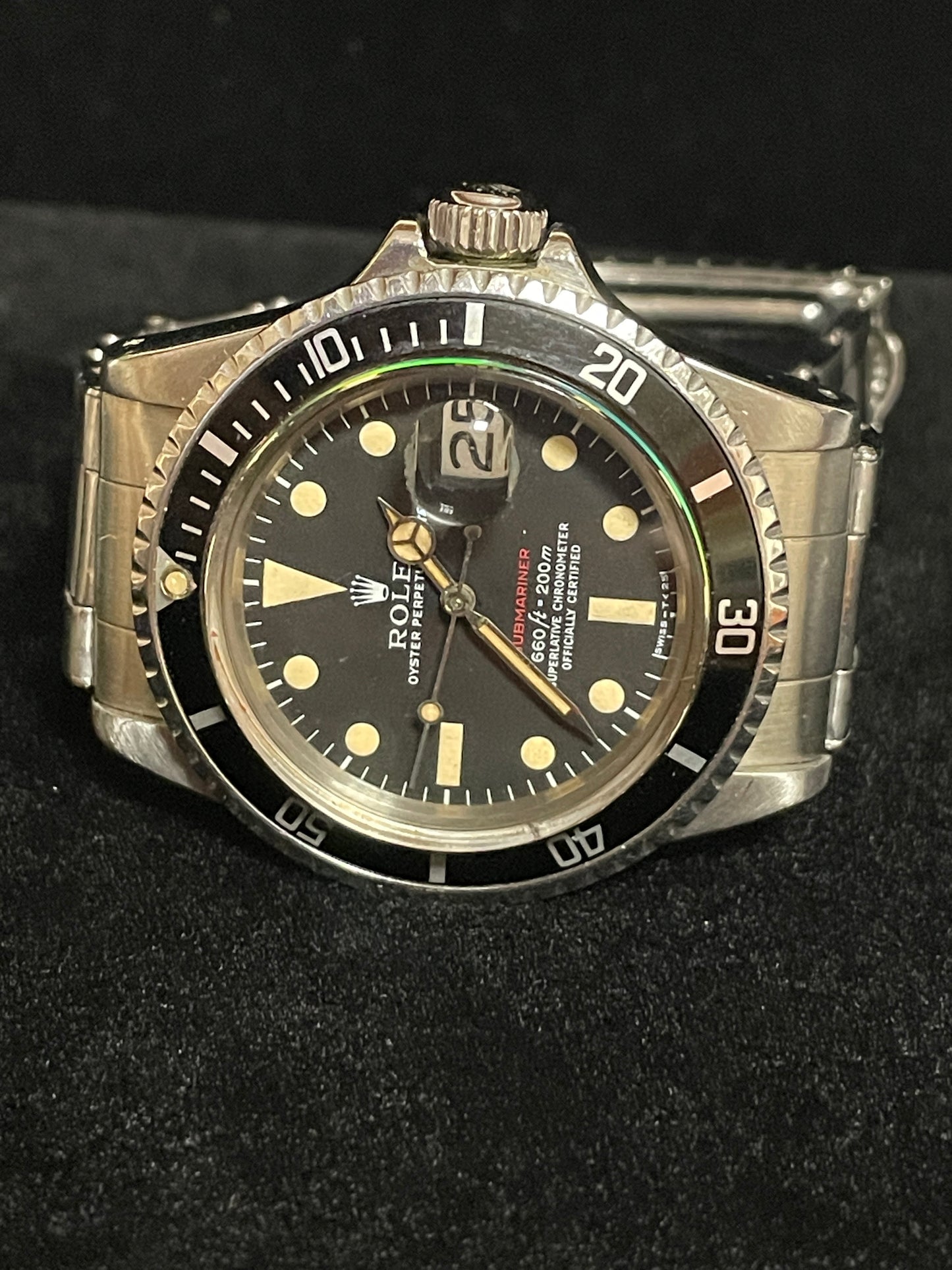 1973 Rolex Submariner Red 1680 Black Dial MK4 SS Oyster No Papers 40mm