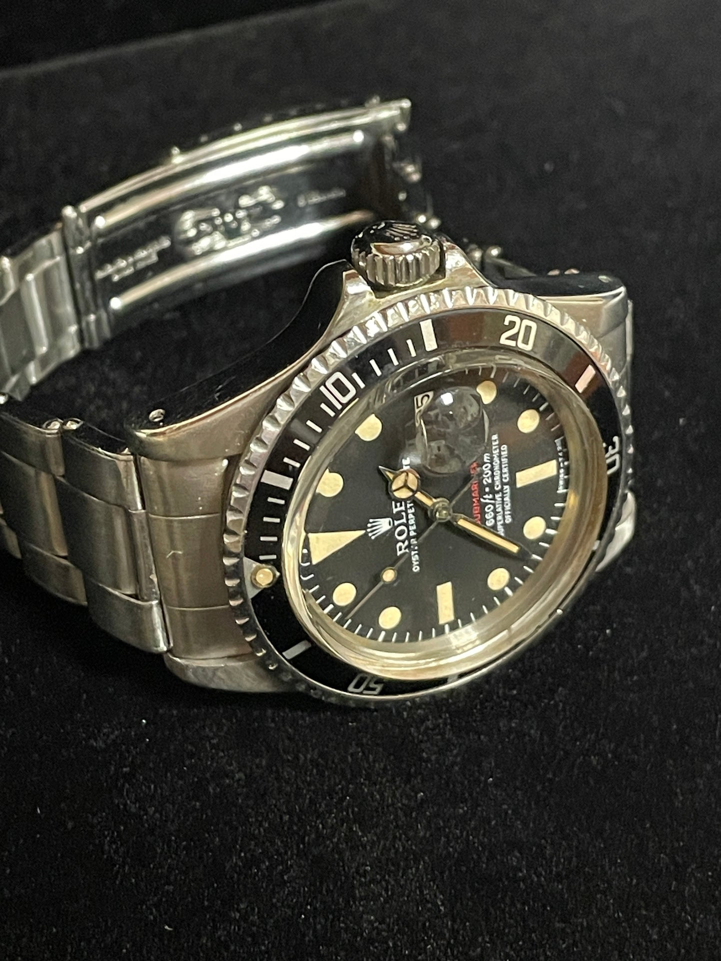1973 Rolex Submariner Red 1680 Black Dial MK4 SS Oyster No Papers 40mm