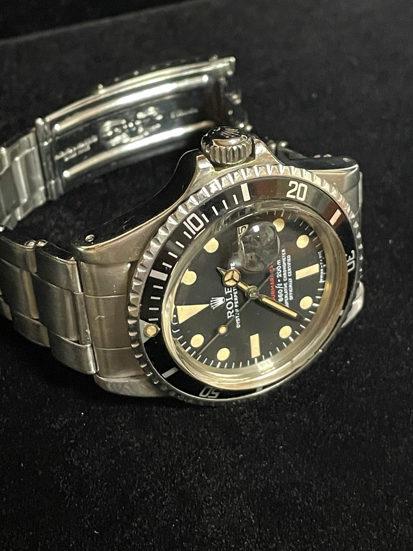 1973 Rolex Submariner Red 1680 Black Dial MK4 SS Oyster No Papers 40mm