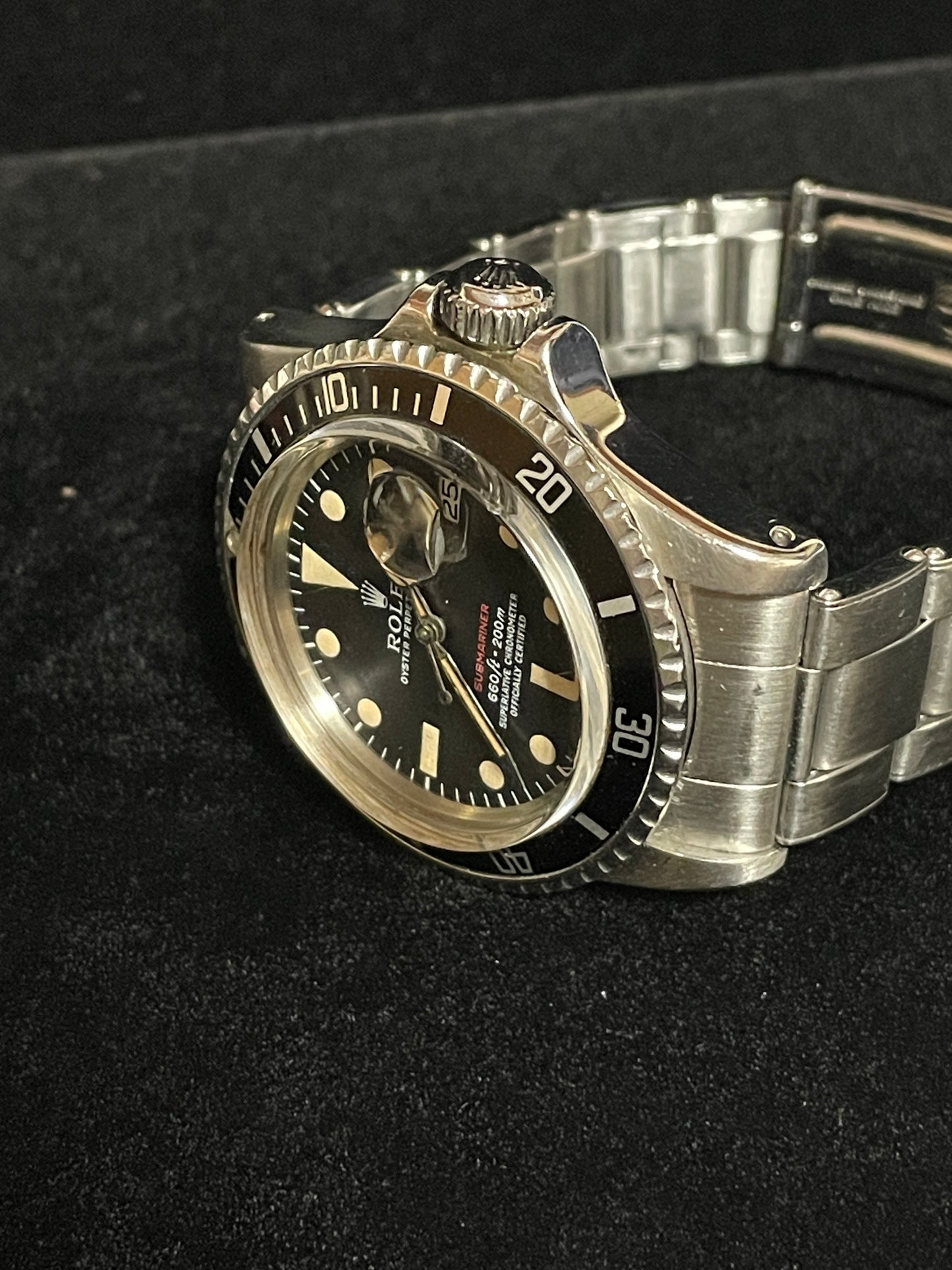 1973 Rolex Submariner Red 1680 Black Dial MK4 SS Oyster No Papers 40mm