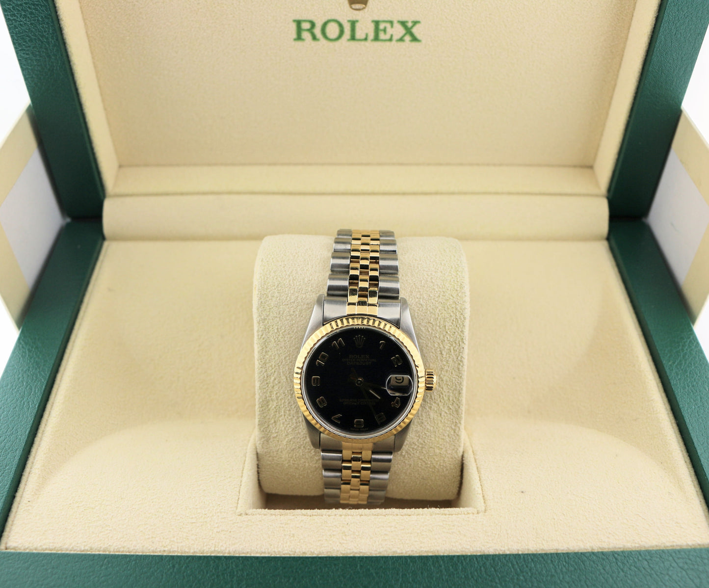 1985 Rolex Datejust Midsize 68273 Blue Arabic Dial TT 18kt Jubilee No Paper 31mm