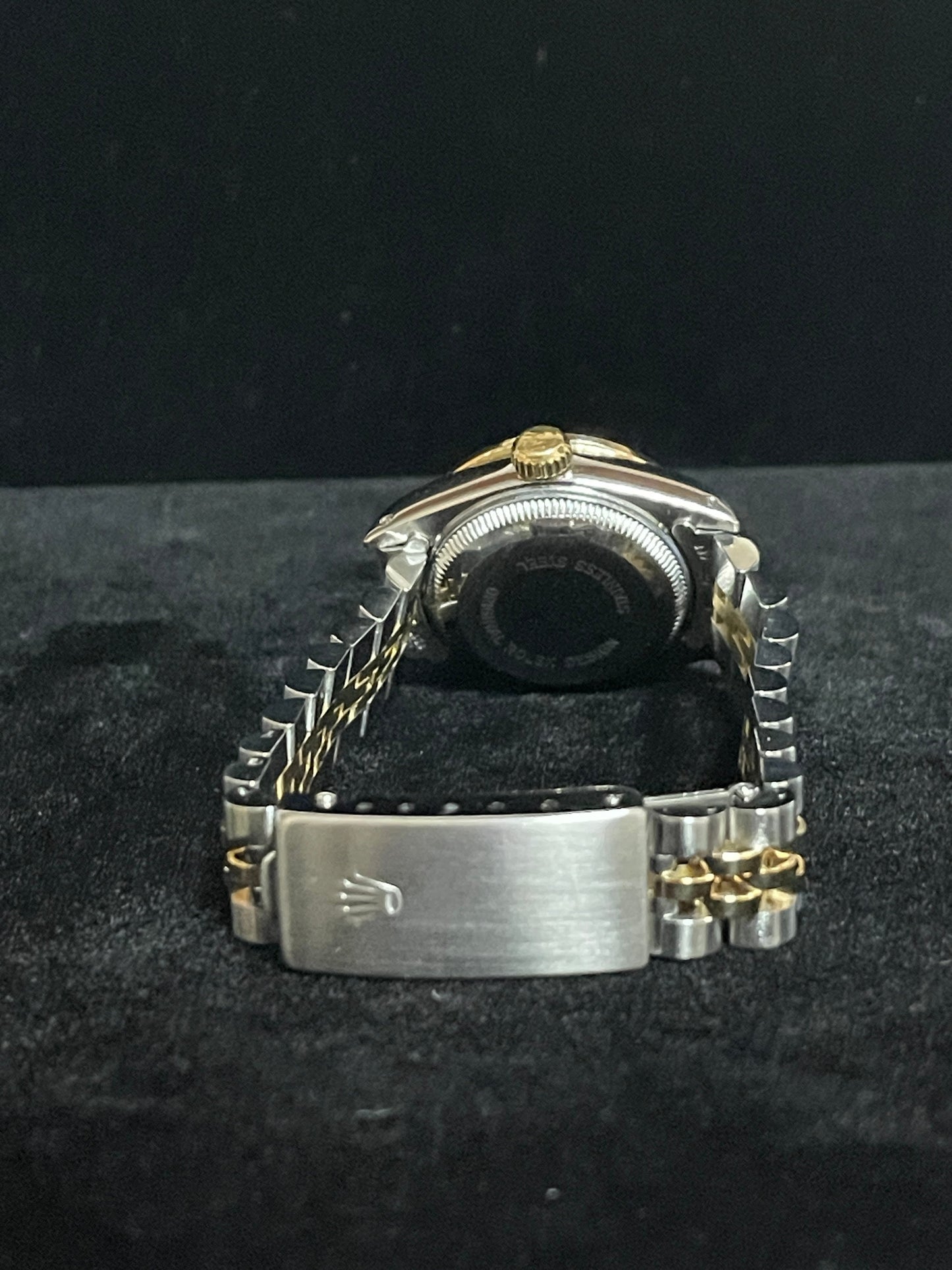 Rolex Ladies Datejust 69173 Champ Tapestry Dial Diamond Bezel TT 18k Jubilee 26m