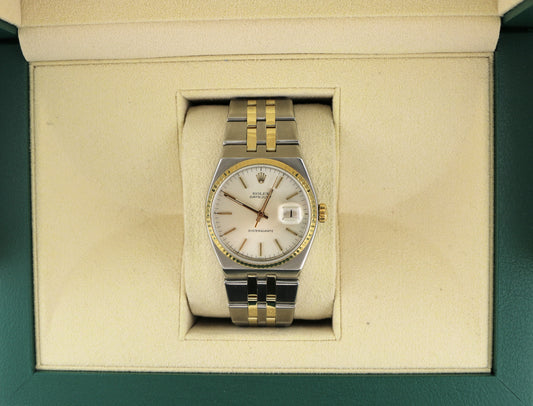 1978 Rolex Datejust Oysterquartz 17013 Silver Dial TT 18kt No Papers 36mm