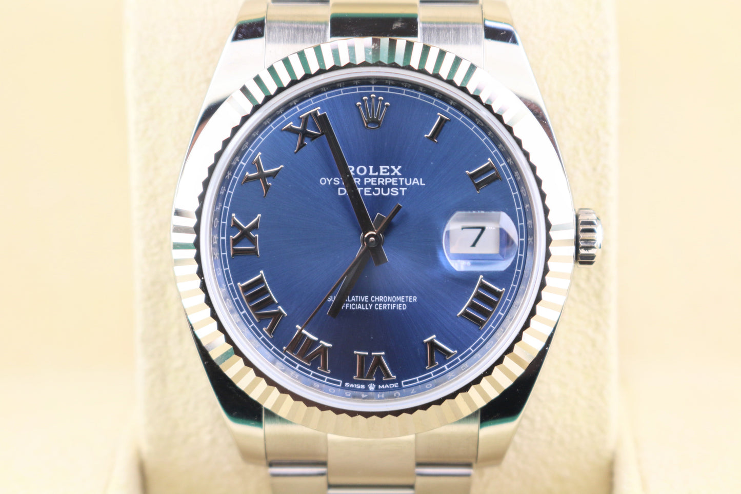 2024 Rolex Datejust 126334 Blue Roman Dial SS Fluted Bezel Oyster No Papers 41mm