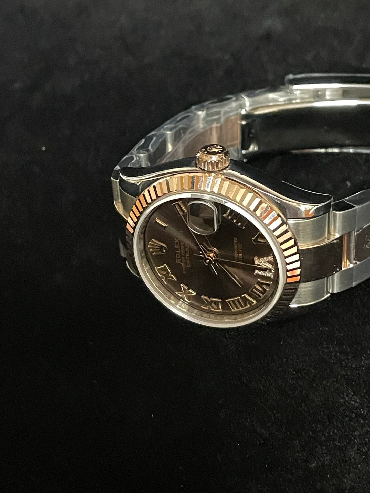 2025 Rolex Datejust 278271 Chocolate Roman Diamond VI TT Rose Gold Oyster 31mm