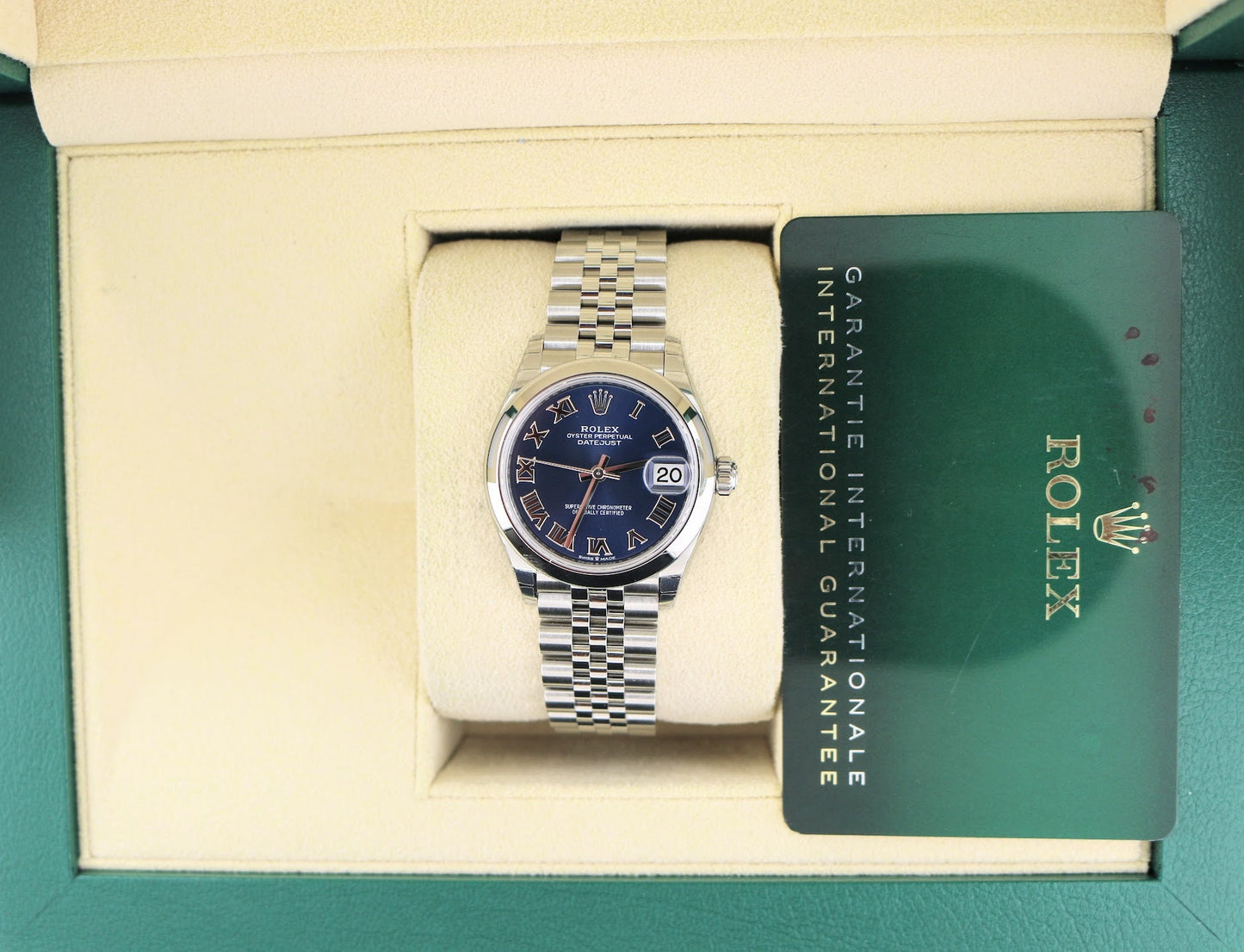 Unworn 2024 Rolex Datejust 278240 Blue Roman Dial SS Jubilee With Papers 31mm