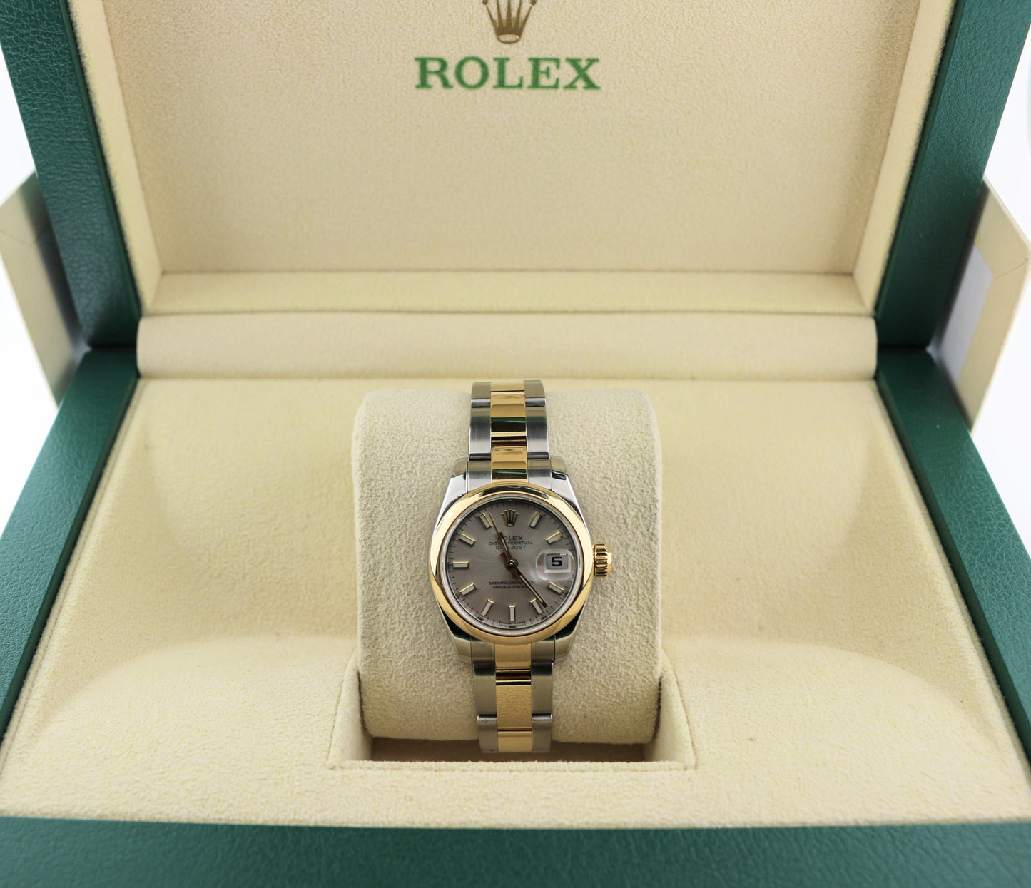2007 Rolex Ladies Datejust 179163 Silver Dial TT 18kt Oyster No Papers 26mm