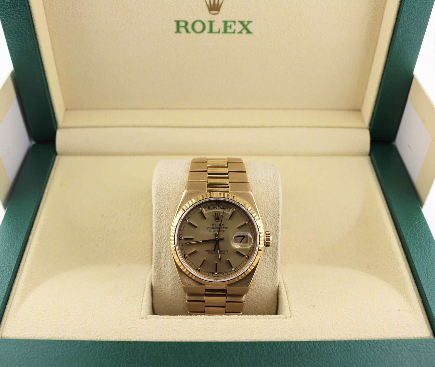 1979 Rolex Day-Date OysterQuartz 19018 Champagne Dial 18kt President 36mm