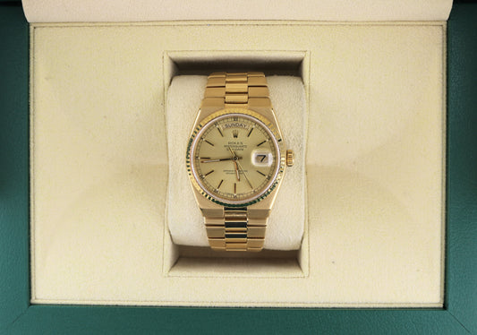 1979 Rolex Day-Date OysterQuartz 19018 Champagne Dial 18kt President 36mm