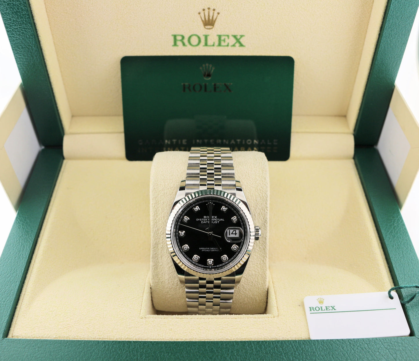 2025 Rolex Datejust 126234 Black Diamond Dial SS Jubilee With Papers 36mm