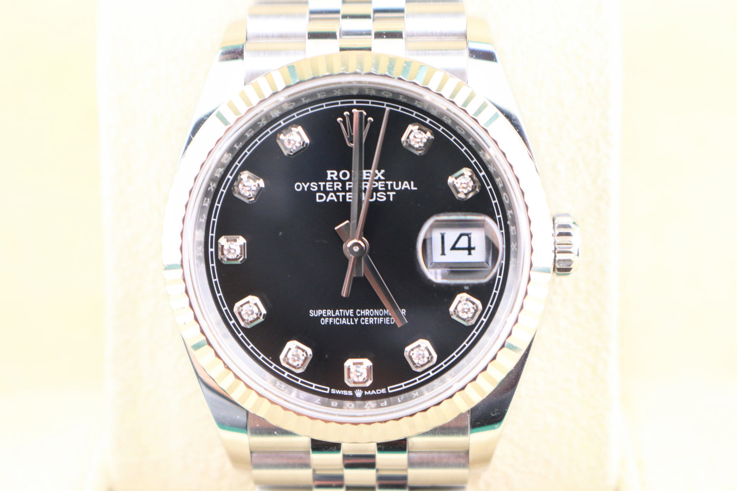 2025 Rolex Datejust 126234 Black Diamond Dial SS Jubilee With Papers 36mm