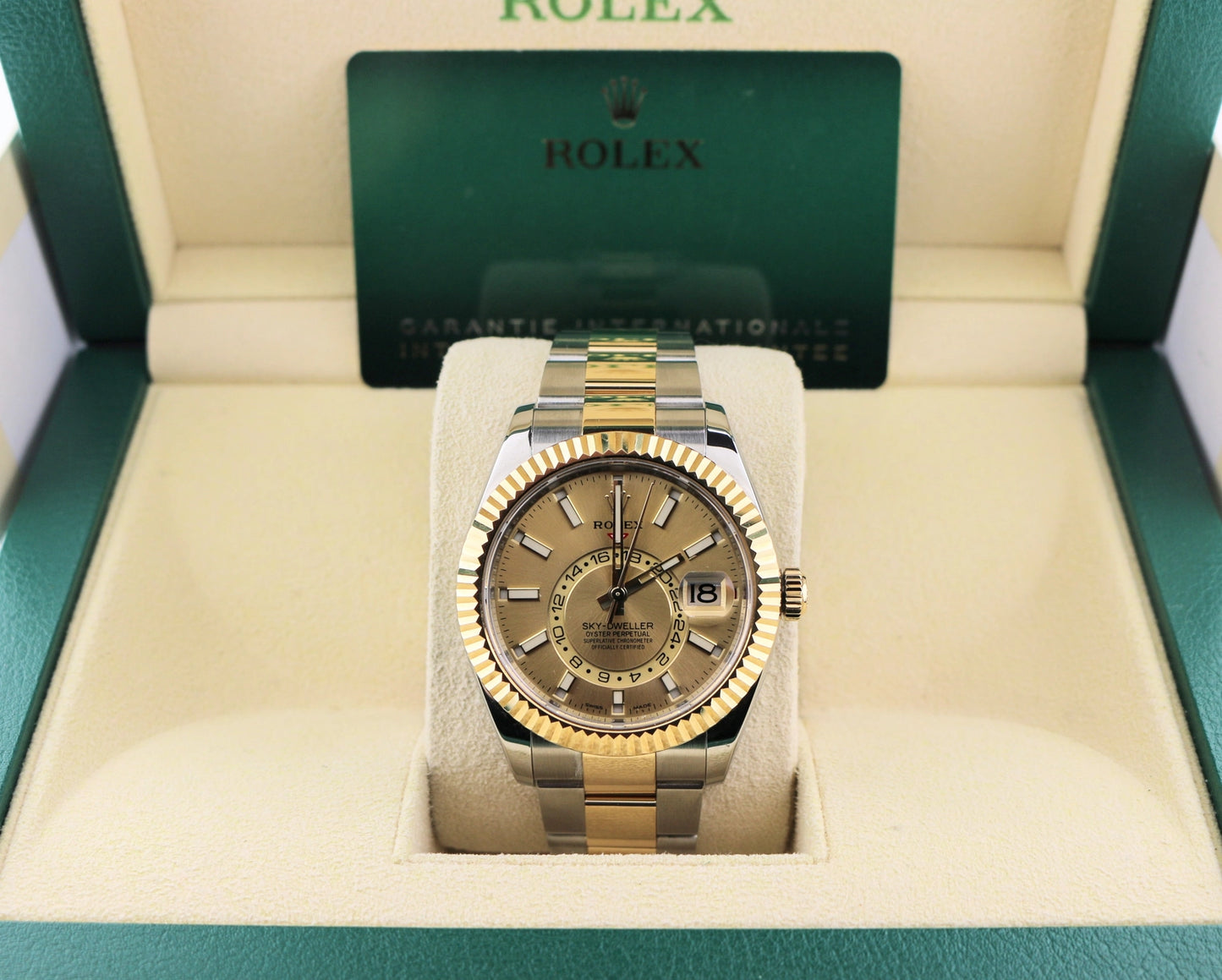 2020 Rolex Sky-Dweller 326933 Champagne Dial TT 18kt Oyster With Papers 42mm