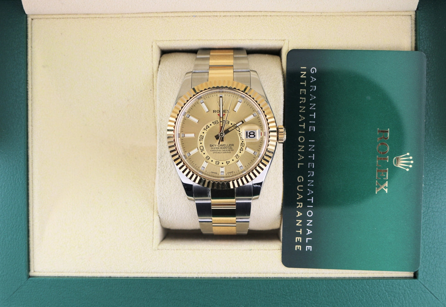2020 Rolex Sky-Dweller 326933 Champagne Dial TT 18kt Oyster With Papers 42mm
