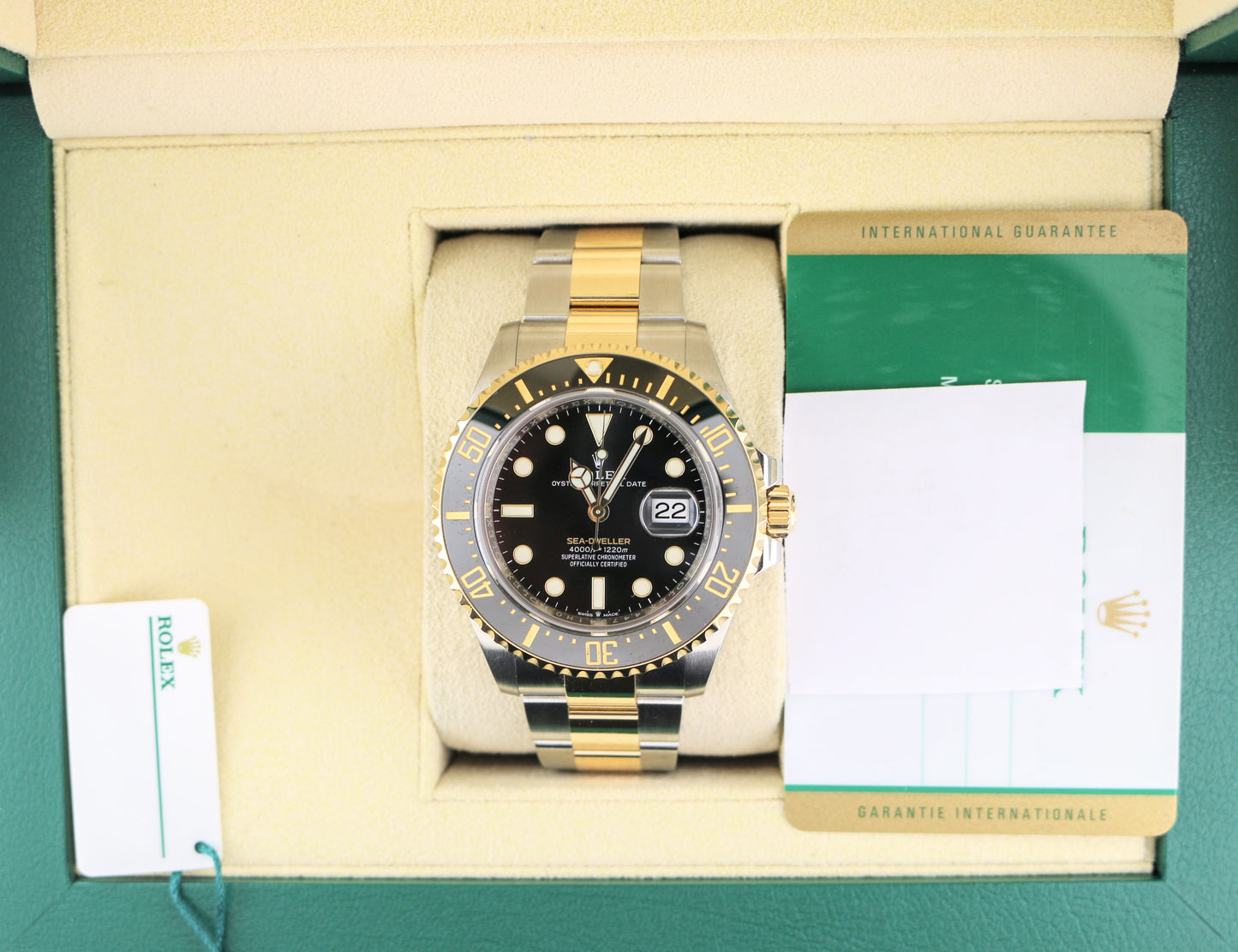 OHT 2019 Rolex Sea-Dweller 126603 Black Dial TT 18kt Oyster With Papers 43mm