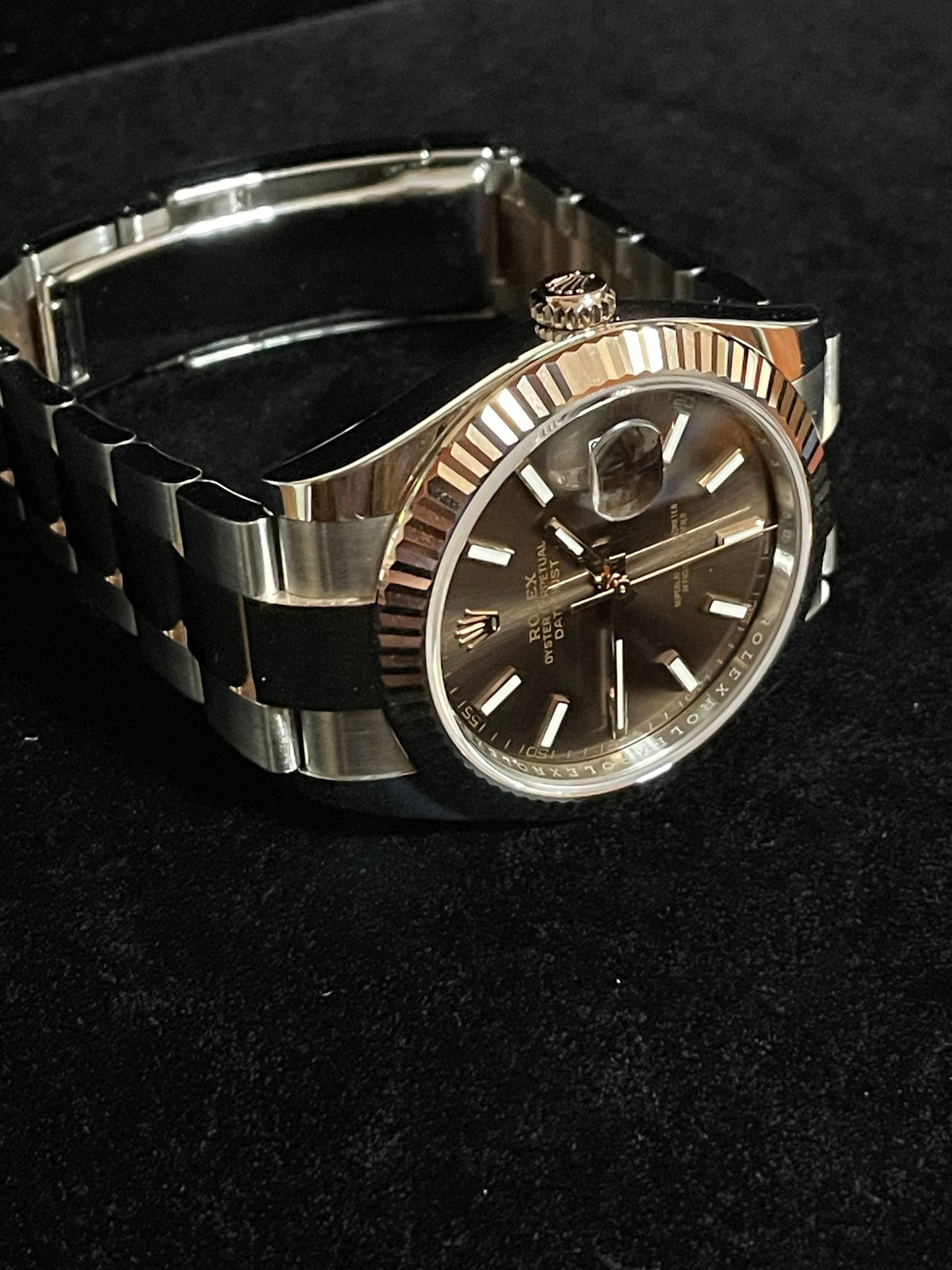 2023 Rolex Datejust 126331 Chocolate Dial TT 18kt Oyster Rose With Papers 41mm