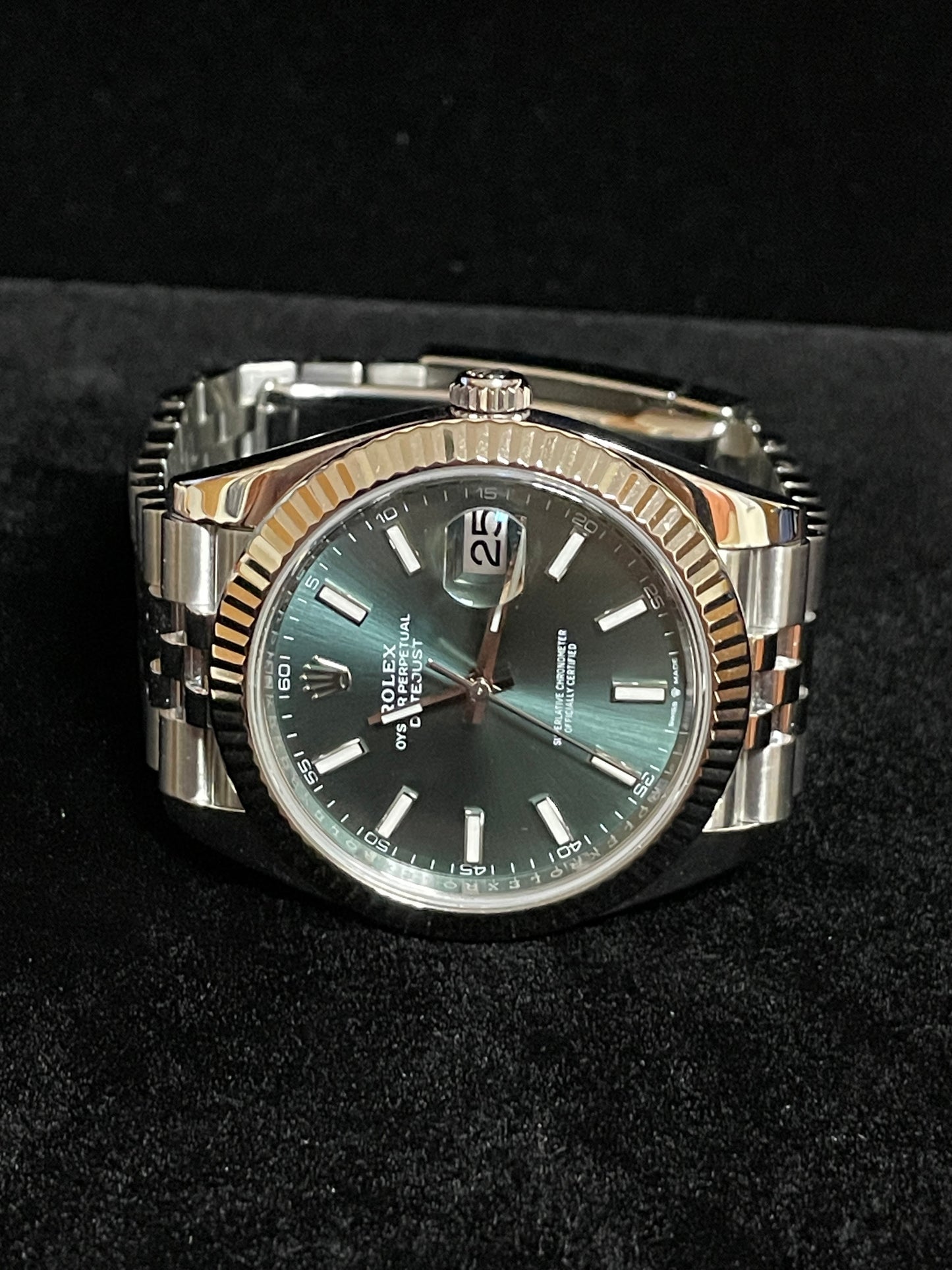 2022 Rolex Datejust 126334 Mint Green Dial SS Jubilee With Papers 41mm